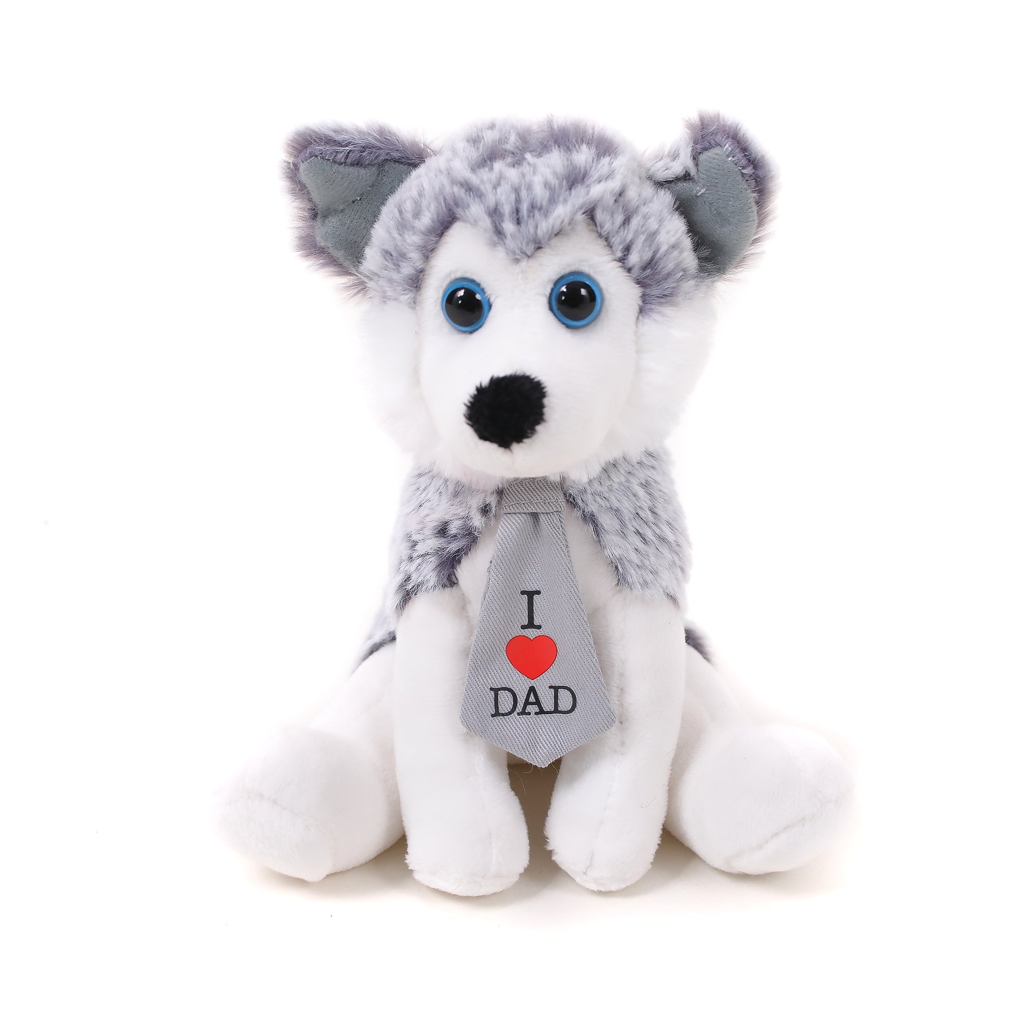 Husky PawPal with Love Dad Tie 8"