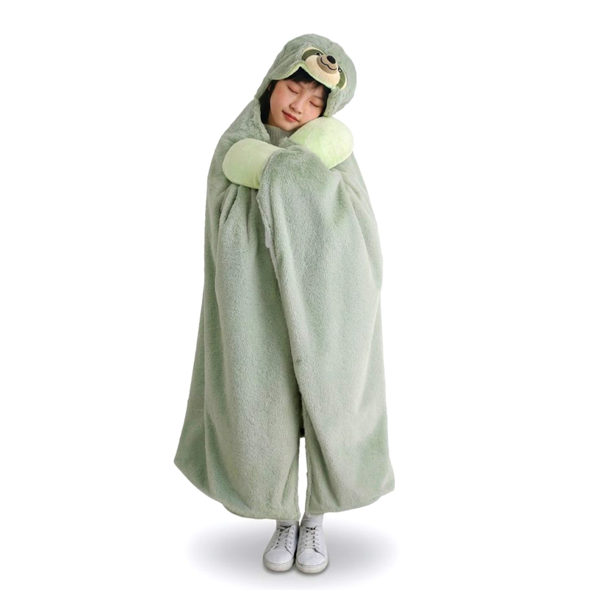 Weighted Sloth Hoodie Blanket