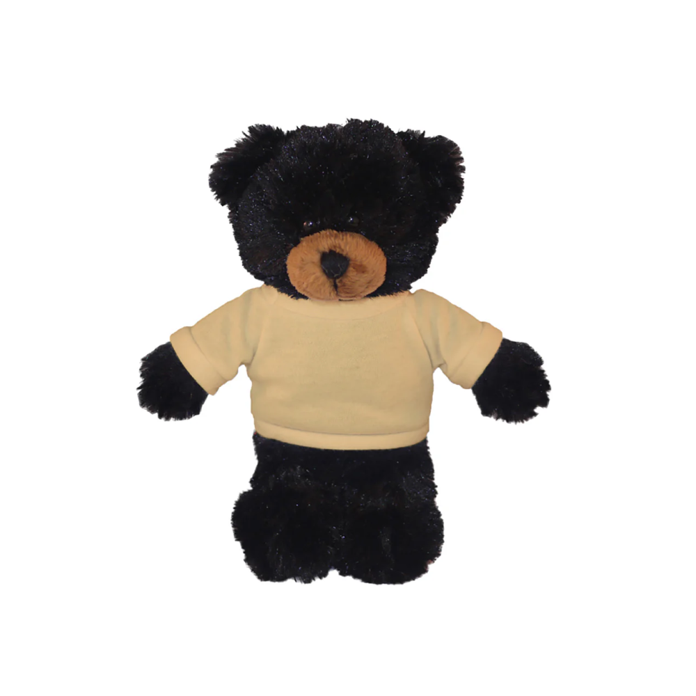 Floppy Black Bear with Tee 8"