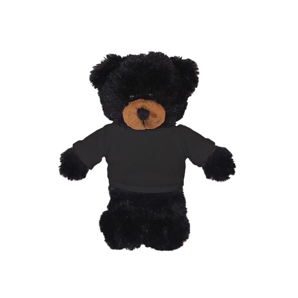 Floppy Black Bear with Tee 8"