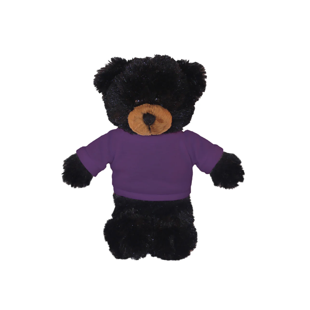 Floppy Black Bear with Tee 8"