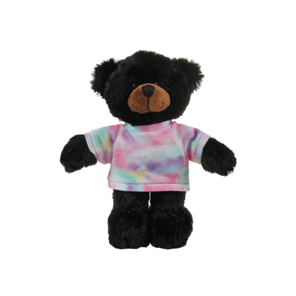 Floppy Black Bear with Tee 8"