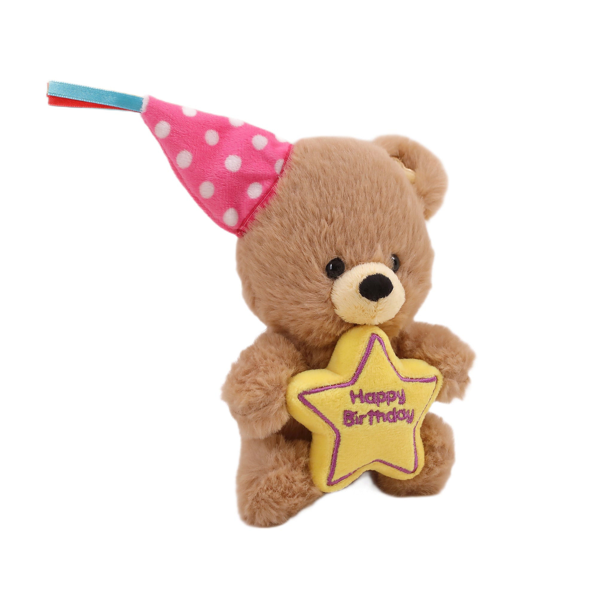 Birthday Star Bear with Hat 8"