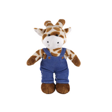 Stuffed Animal with Blue Jean Overalls Personalized 8 Inches