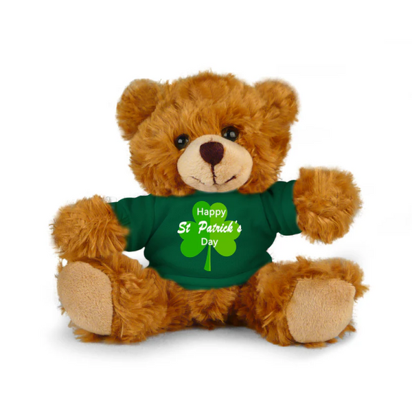 Mocha Sitting Bear 6" St. Patrick's Day