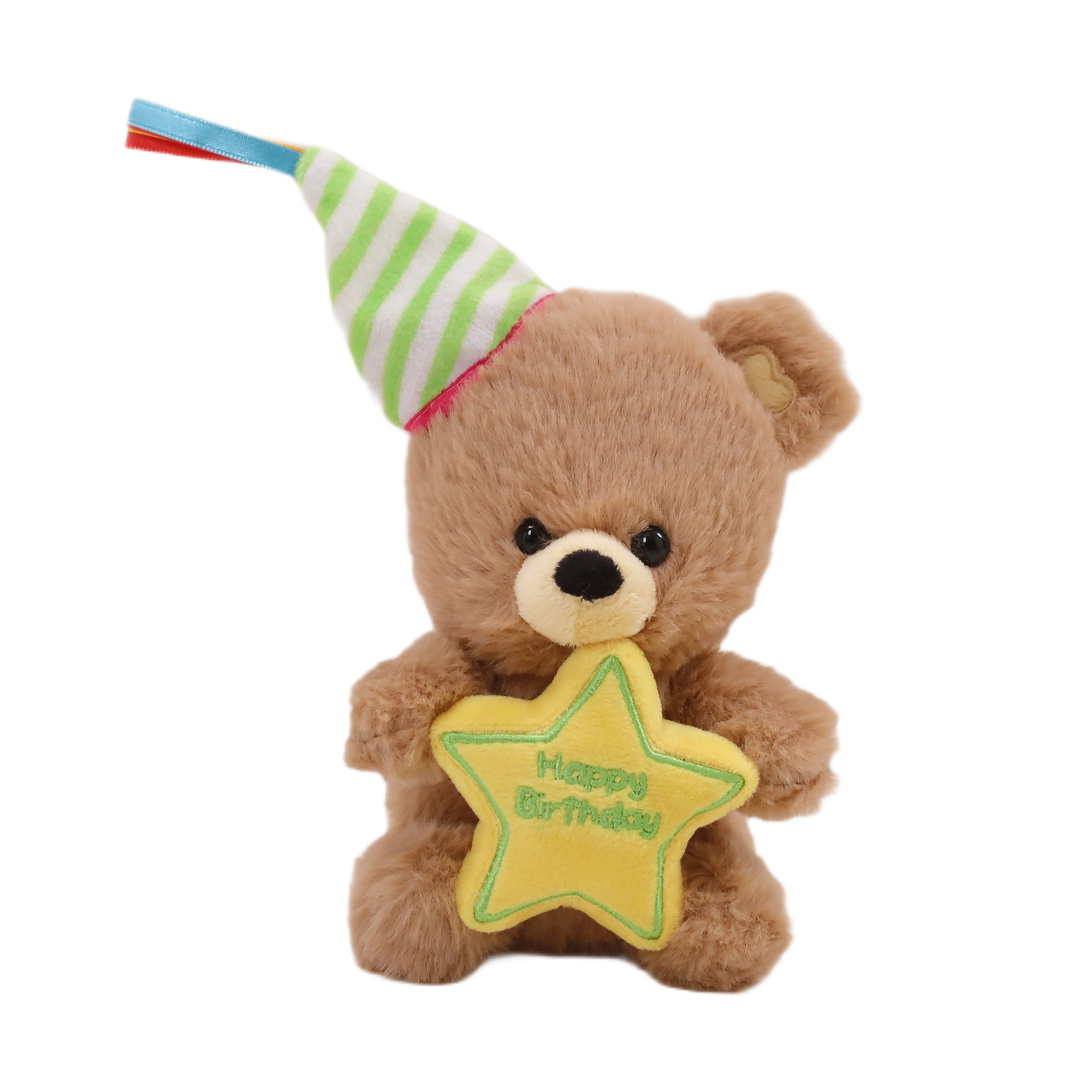 Birthday Star Bear with Hat 8"