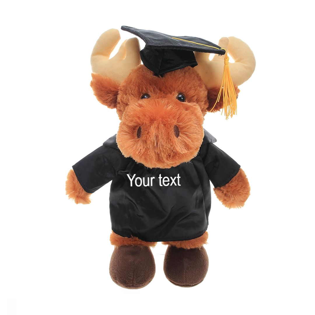 Graduation Stuffed Animal Moose 8" - 0