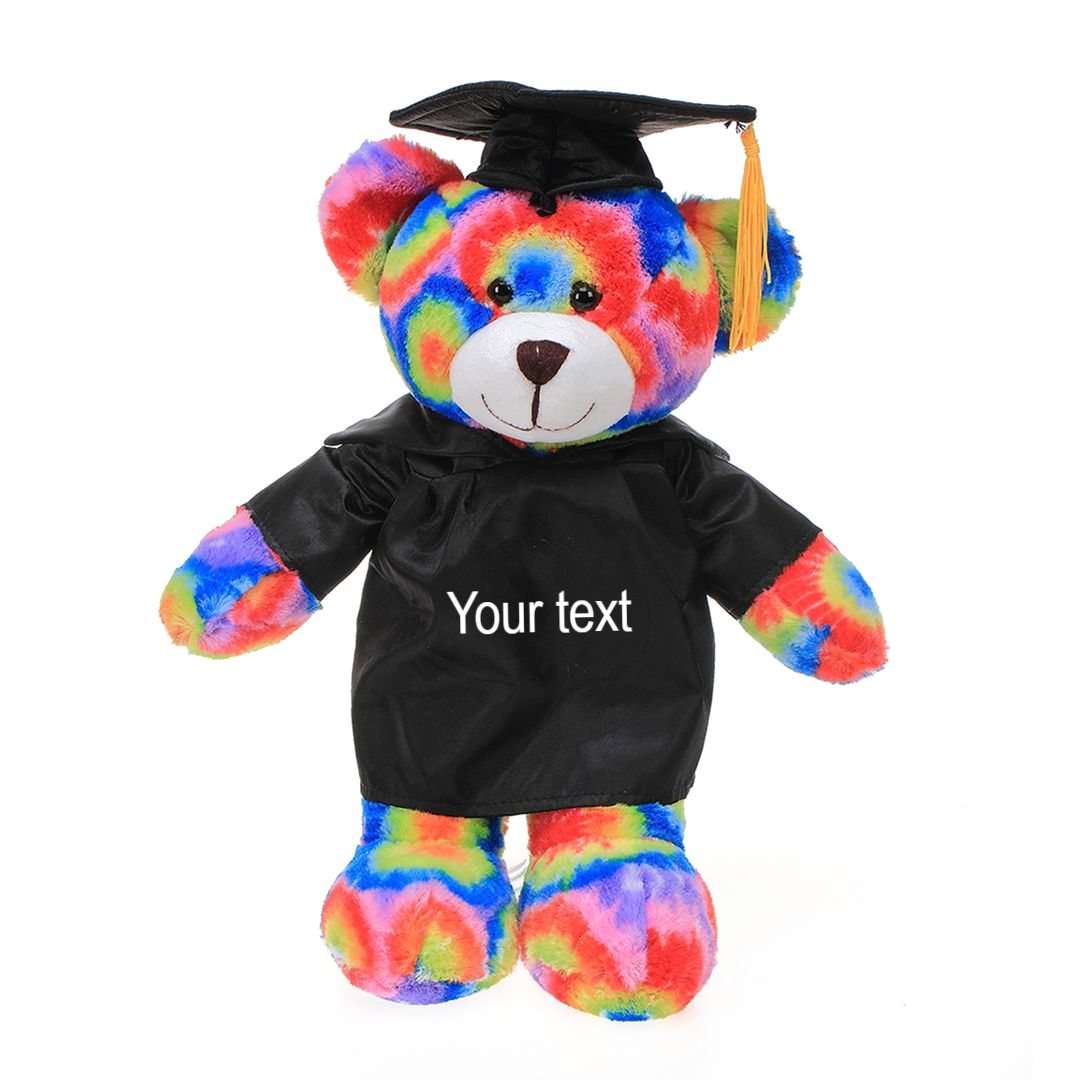 Graduation Tie Dye Bear 12" - 0