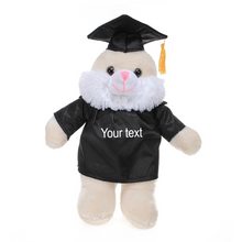 12'' Graduation Bunny Plush Stuffed Animal Toys with Cap and Personalized Gown 12''