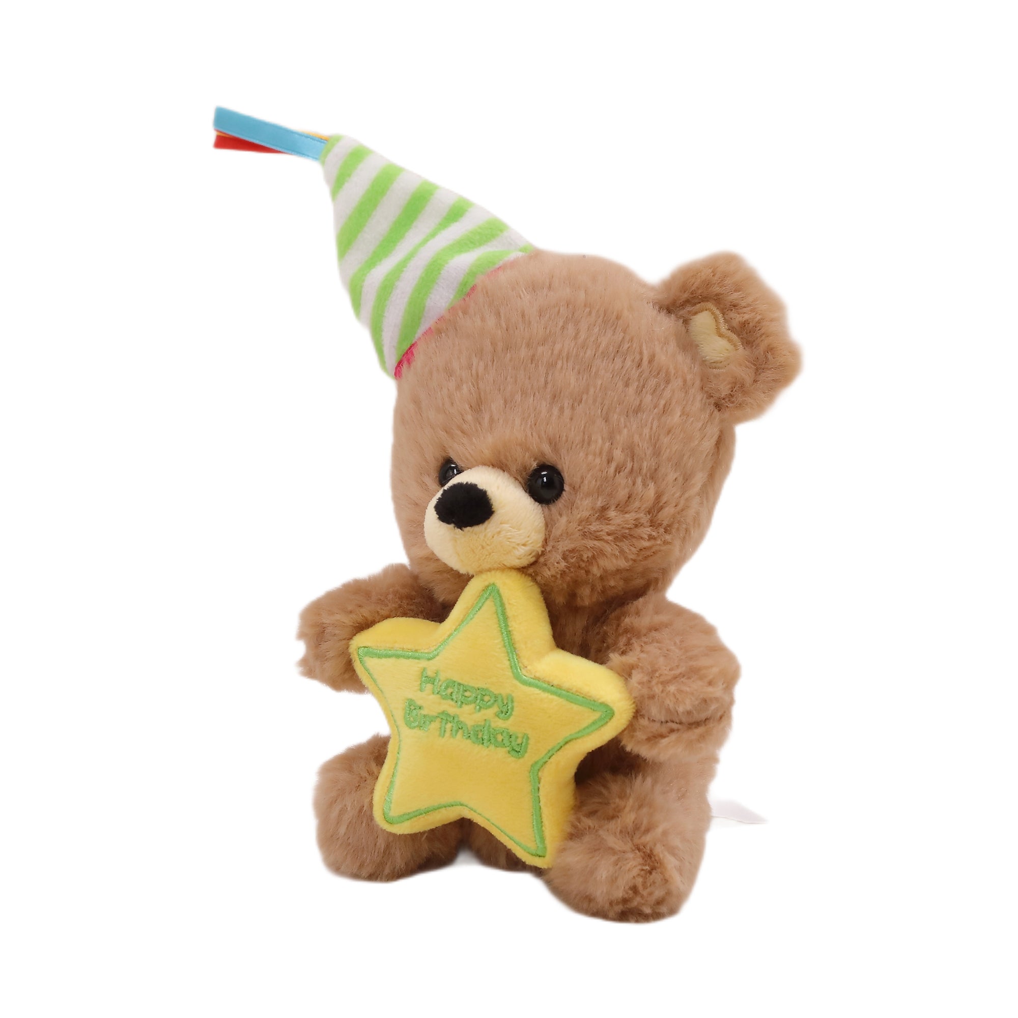 Birthday Star Bear with Hat 8"