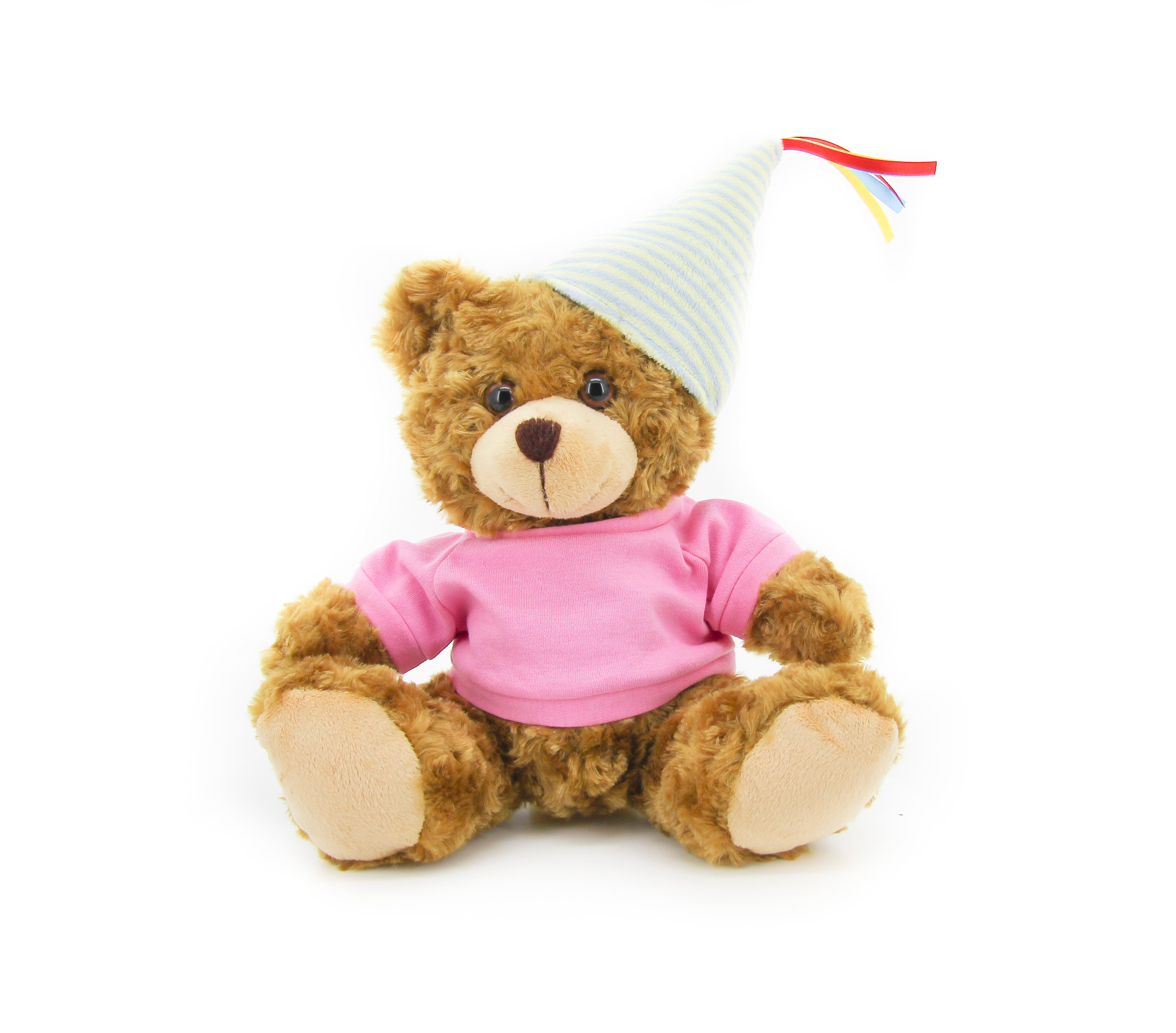 Mocha Bear with Pink T-Shirt 12"