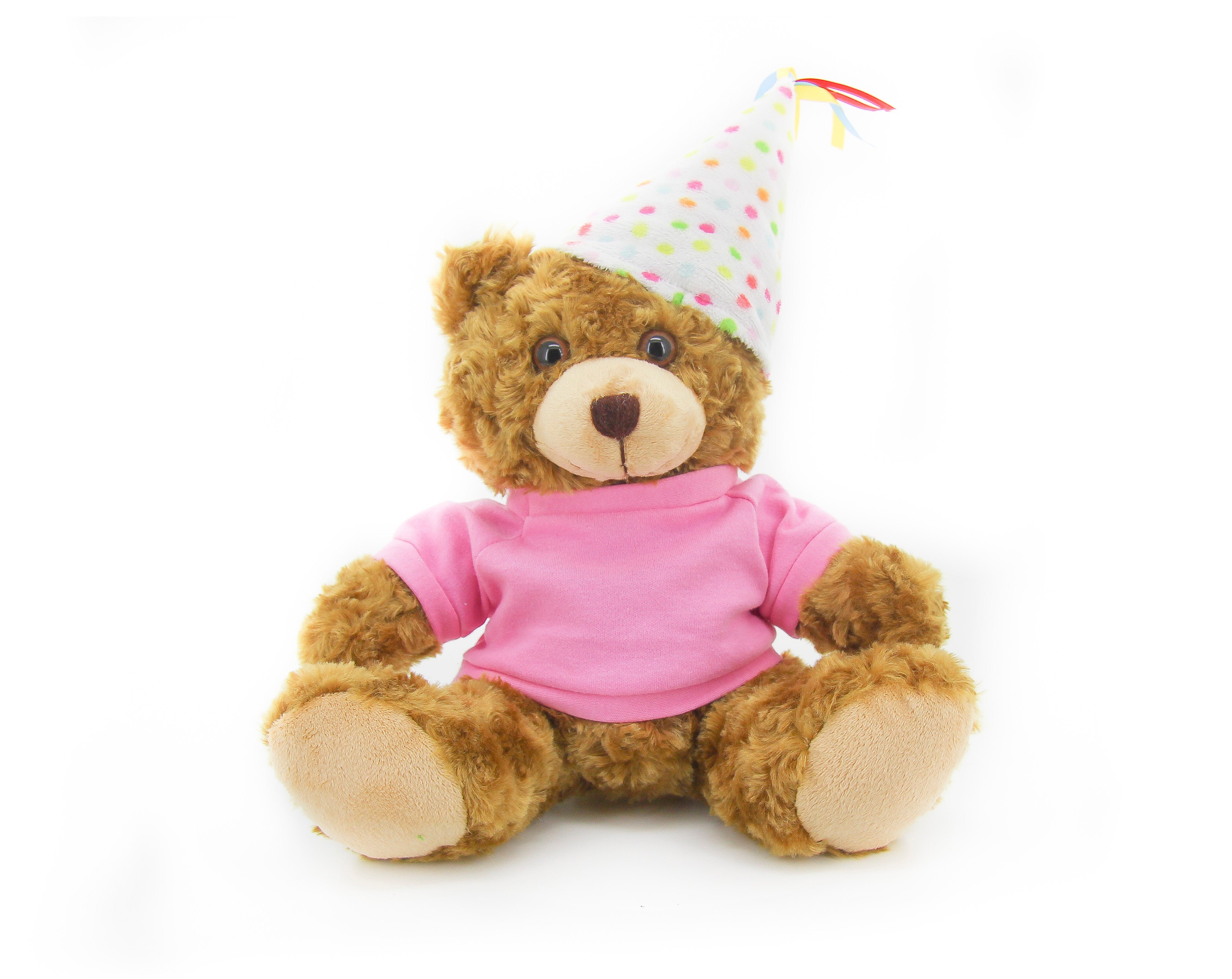 Mocha Bear with Pink T-Shirt 12"