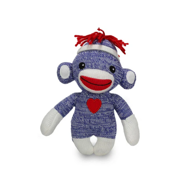 6" Standing Love Sockiez Assorted, Featuring Soft Fabric, Adorable Designs, Blue Color by Plushland. 