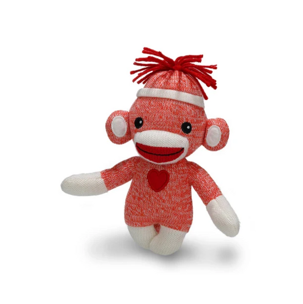 6" Standing Love Sockiez Assorted, Featuring Soft Fabric, Adorable Designs, Orange Color by Plushland. 