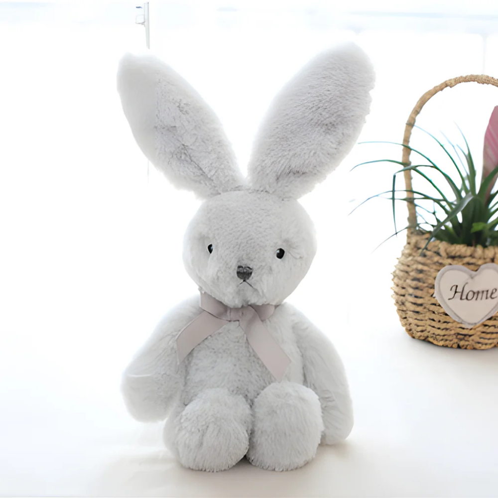 Gray 9" Easter Bunny Sitting by Plushland.