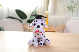 Plushland Cuddly Dog Toy, Graduation Cap and Diploma Stuffed Animal Plush Toys, for Graduation Day 8 Inch