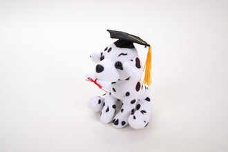 Plushland Cuddly Dog Toy, Graduation Cap and Diploma Stuffed Animal Plush Toys, for Graduation Day 8 Inch