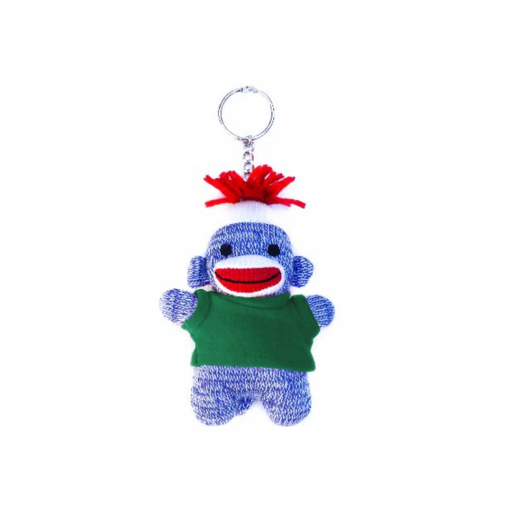 Blue Sock Monkey Keychain 4" - 0