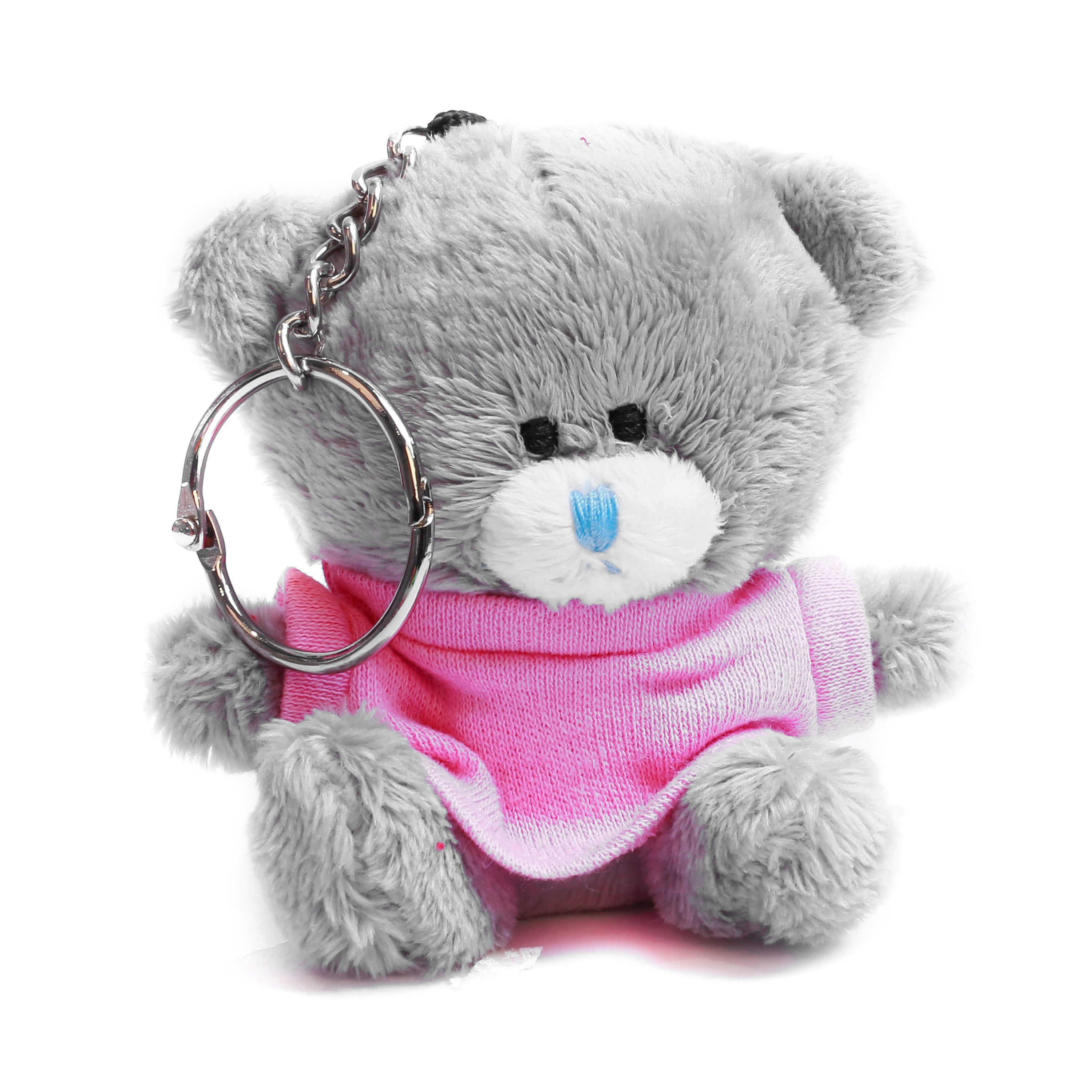 Qbeba Bear Keychain Gray with Tee 4"