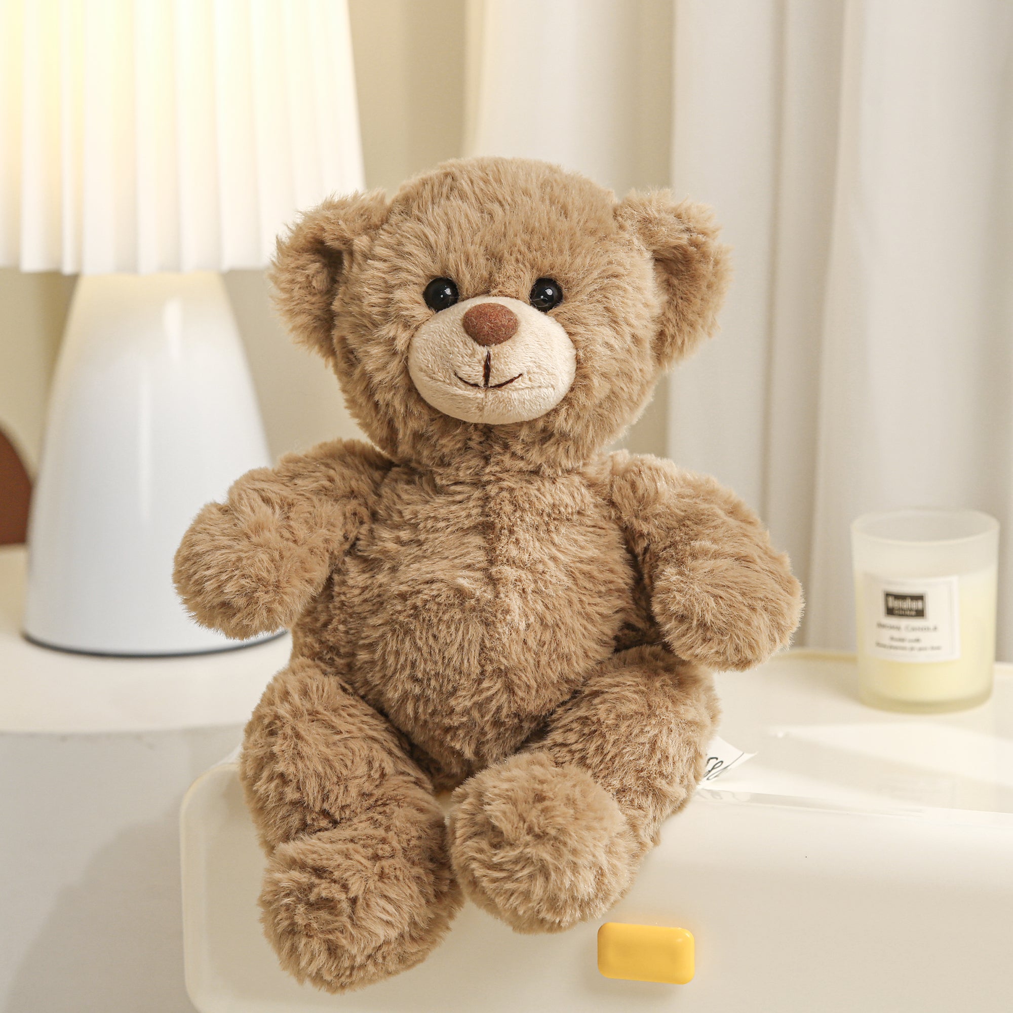 9" Charlie the Chocolate Bear, Featuring Soft Brown and Sitting on a Cute Base by Plushland.