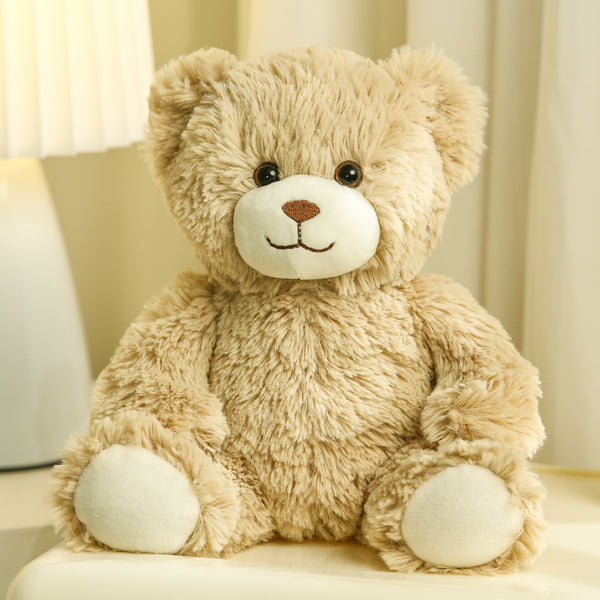 9" Maxi the Furry Bear, Soft Fur and Adorable Design and Sitting on a Cute Base by Plushland.