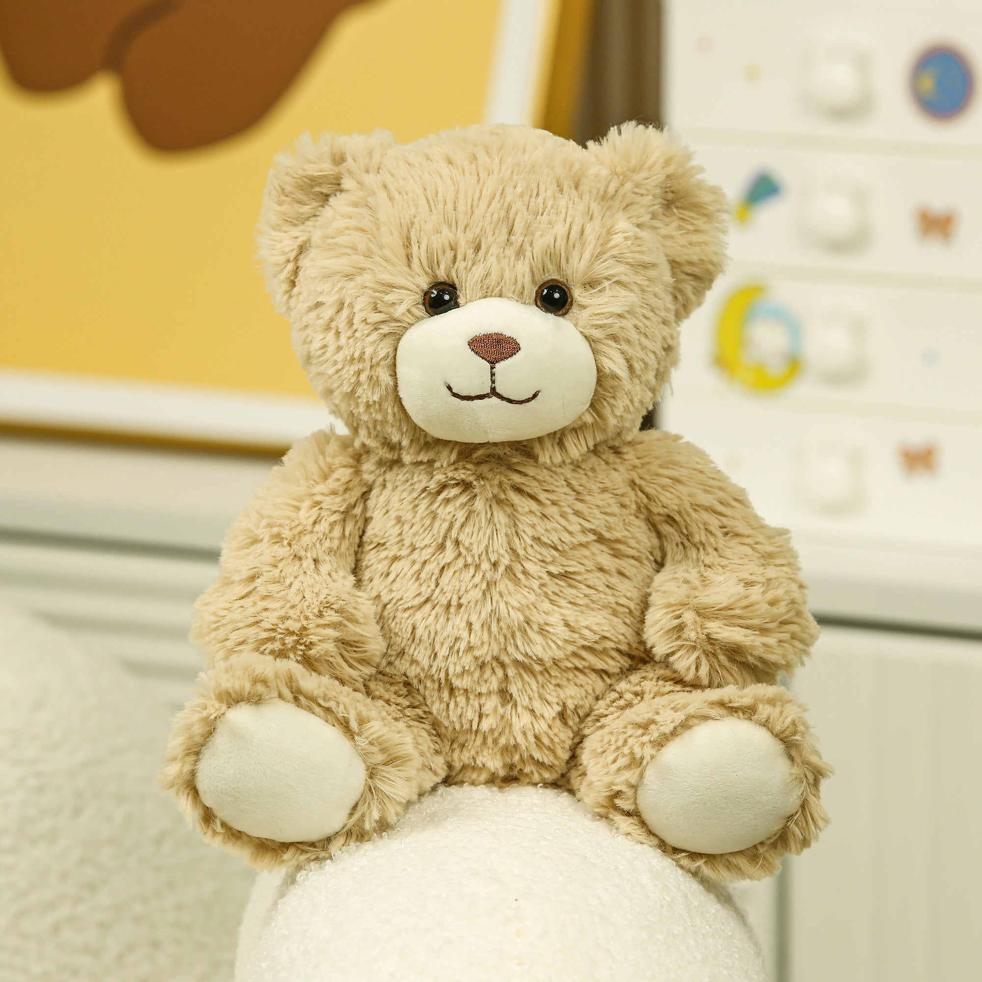 9" Maxi the Furry Bear, Soft Fur and Adorable Design and Sitting on a Cute Base by Plushland.