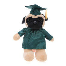 8'' Pug Plush Stuffed Animal Toys with Cap and Personalized Gown