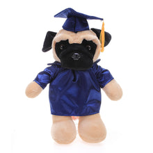 8'' Pug Plush Stuffed Animal Toys with Cap and Personalized Gown