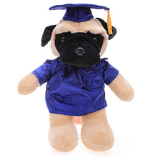 8'' Pug Plush Stuffed Animal Toys with Cap and Personalized Gown