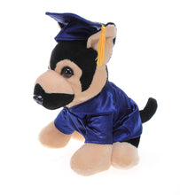 8'' Graduation German Shephard Plush Stuffed Animal Toys with Cap and Personalized Gown