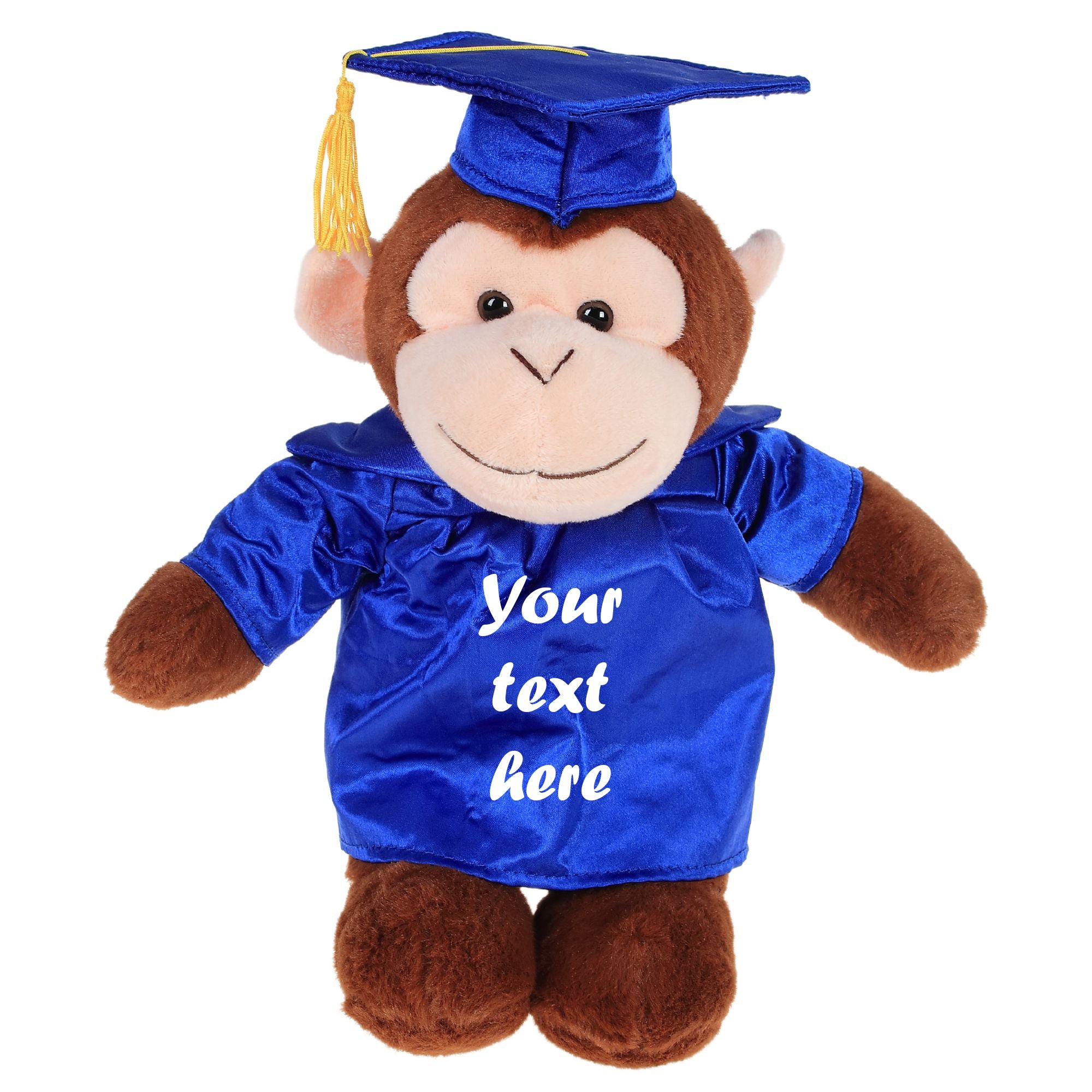 Graduation Stuffed Animal Monkey 8"