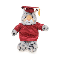 8'' Graduation Bobcat Plush Stuffed Animal Toys with Cap and Personalized Gown