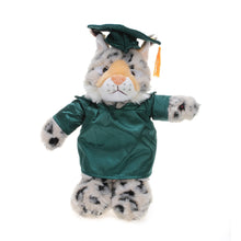 8'' Graduation Bobcat Plush Stuffed Animal Toys with Cap and Personalized Gown