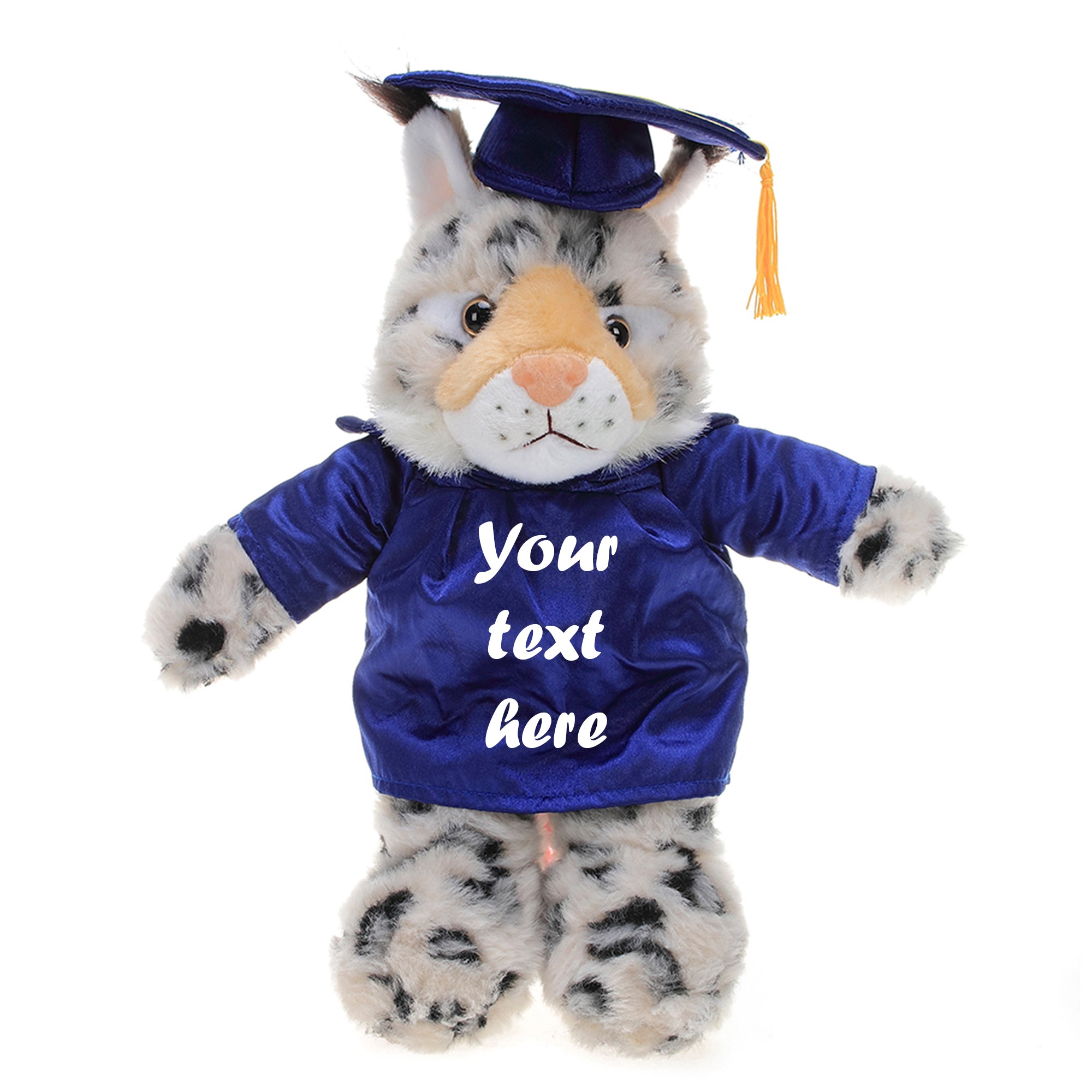 Graduation Bobcat Plush 8"