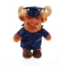 8'' Graduation Moose Plush Stuffed Animal Toys with Cap and Personalized Gown