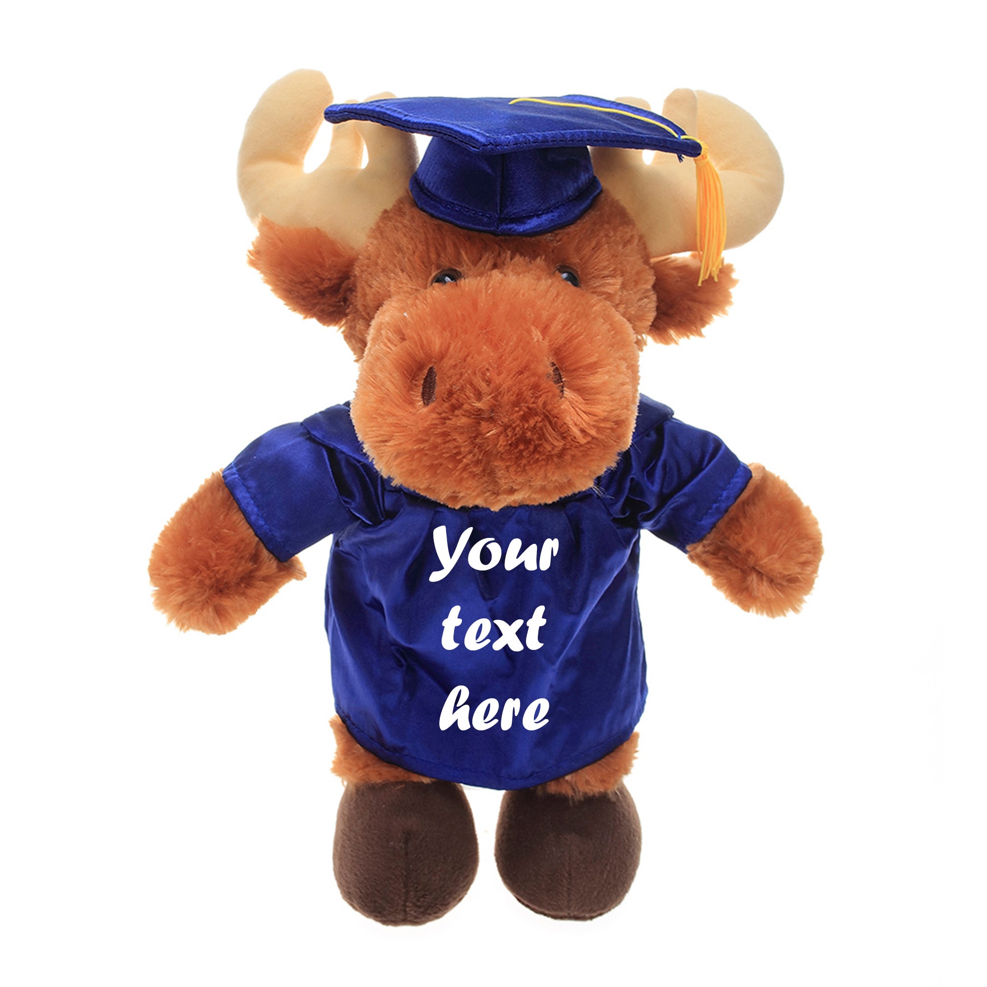 Graduation Stuffed Animal Moose 8"