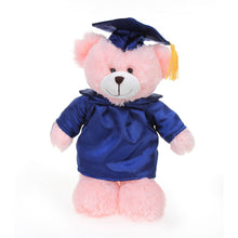 12'' Graduation Pink Bear Plush Stuffed Animal Toys with Cap and Personalized Gown 12''