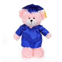 12'' Graduation Pink Bear Plush Stuffed Animal Toys with Cap and Personalized Gown 12''