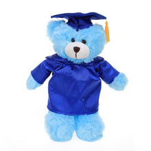 12'' Graduation Blue Bear Plush Stuffed Animal Toys with Cap and Personalized Gown 12''