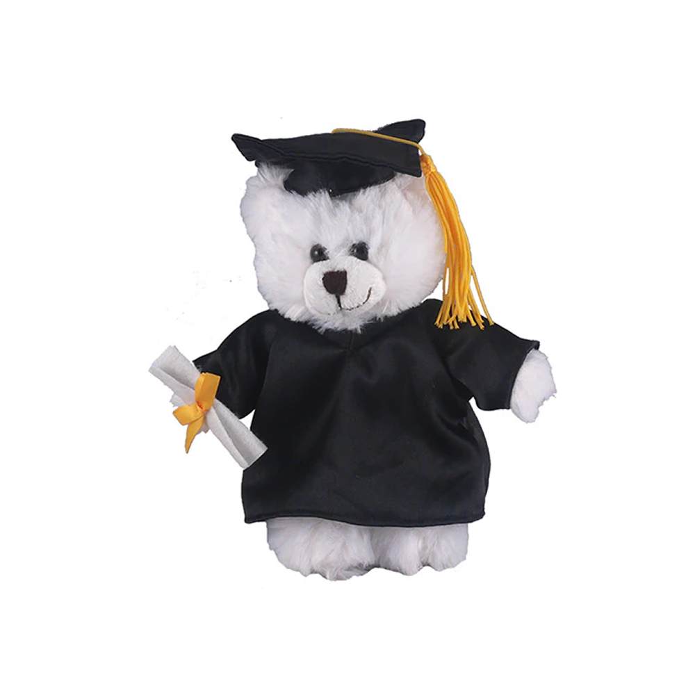 Graduation White Teddy Bear 12"