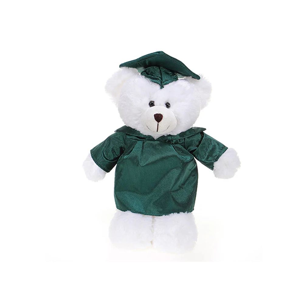 Graduation White Teddy Bear 12"