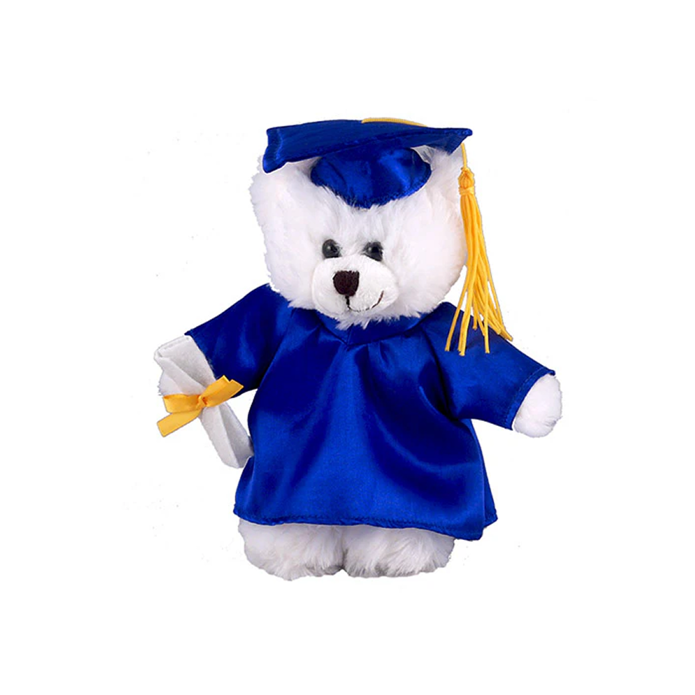 Graduation White Teddy Bear 12"