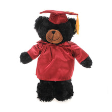 12'' Graduation Black Bear Plush Stuffed Animal Toys with Cap and Personalized Gown 12''