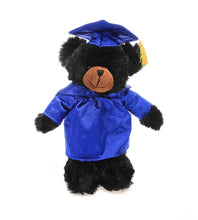 12'' Graduation Black Bear Plush Stuffed Animal Toys with Cap and Personalized Gown 12''