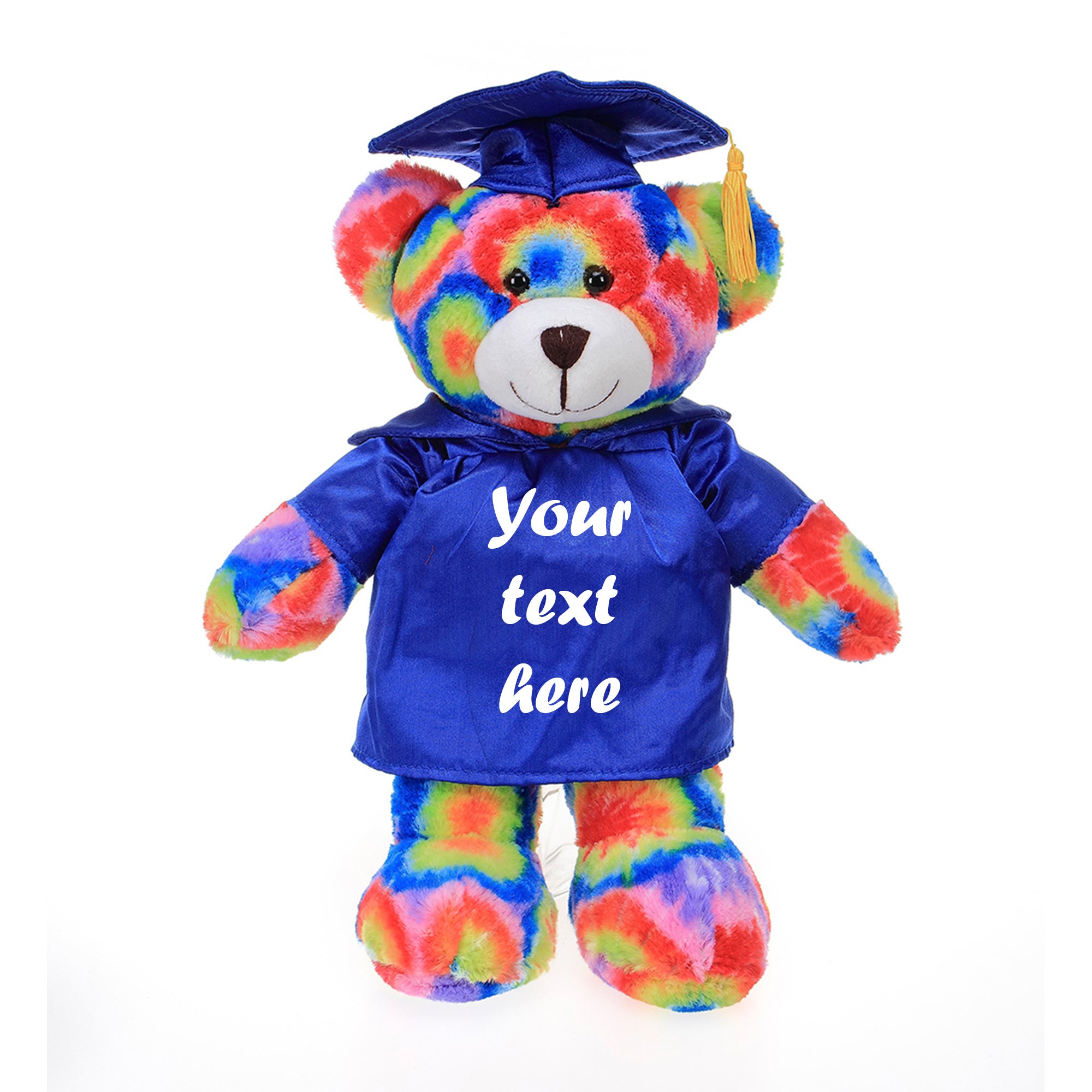 Graduation Tie Dye Bear 12"