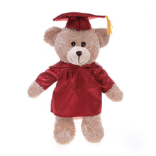 12'' Graduation Short Pile Tan Bear Plush Stuffed Animal Toys with Cap and Personalized Gown 12''