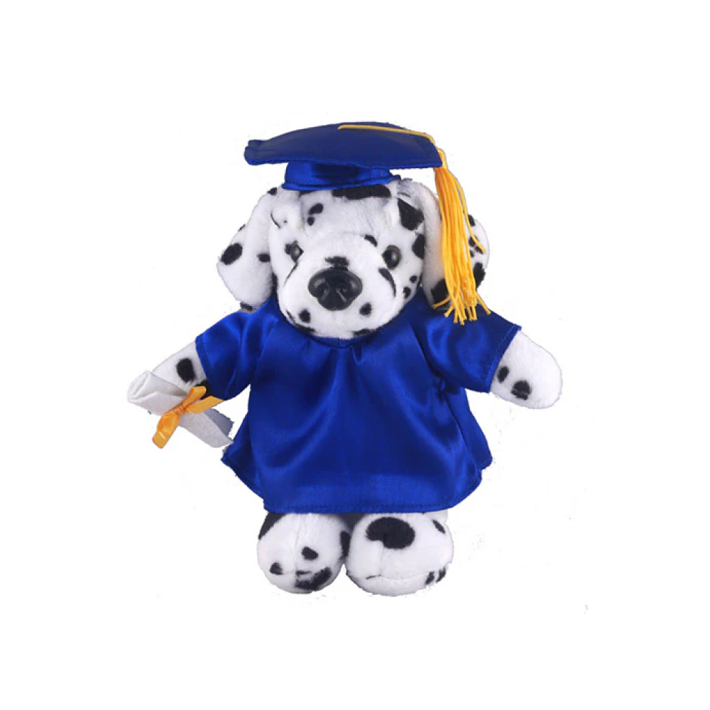 Graduation Dalmatian Stuffed Animal 12"