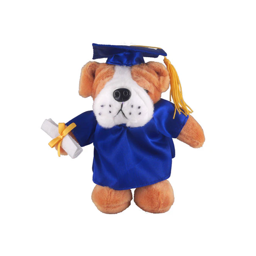 Graduation Stuffed Animal Bulldog 12" - 0