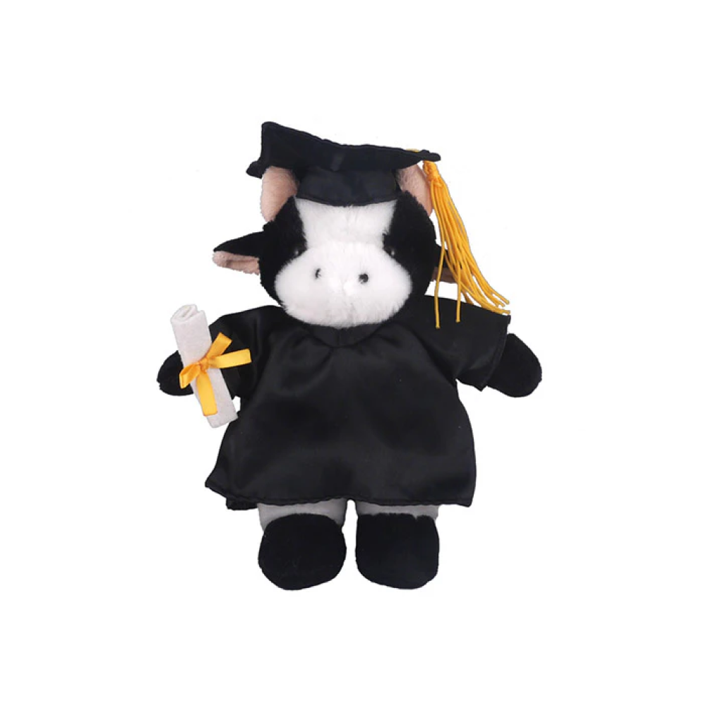 Graduation Stuffed Animal Cow 12" - 0