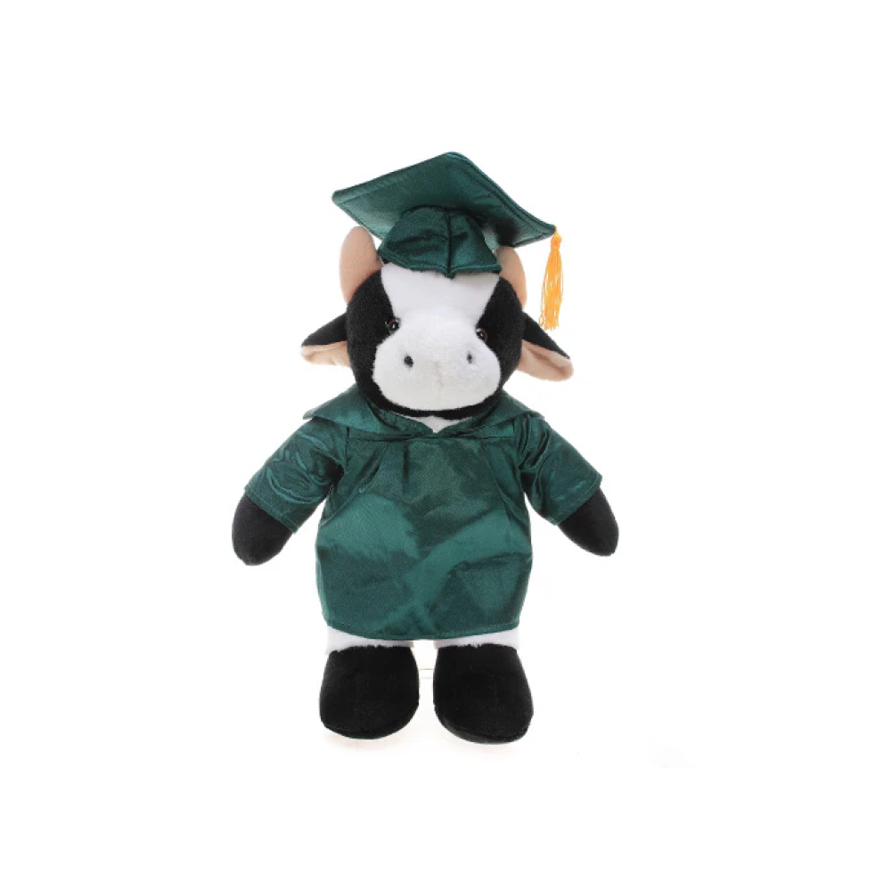 Graduation Stuffed Animal Cow 12"